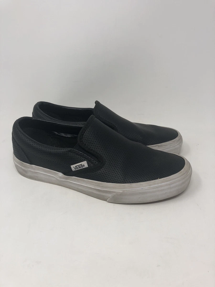 Vans perforated hot sale suede slip on