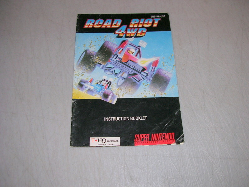 ROAD RIOT 4WD (Super Nintendo SNES) Original Instruction Manual
