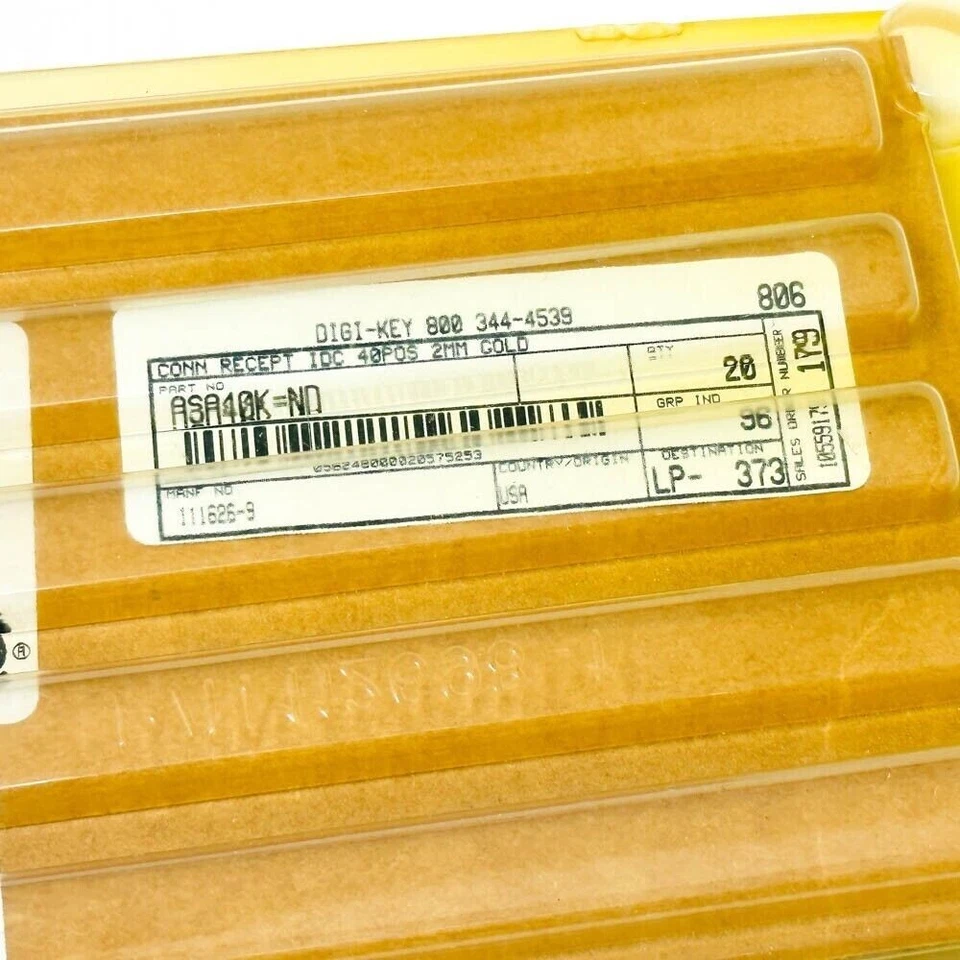 12 pcs TE Connectivity 111626-9 Rectangular Receptacle IDC Connectors 40 Pos - Image 3 of 3