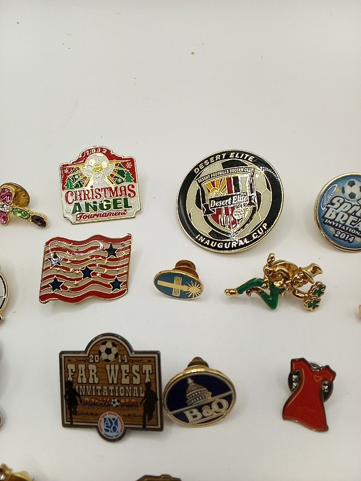 Lapel Pins/Hat Pins Mixed Lot Railroad Education Sports Holiday ...
