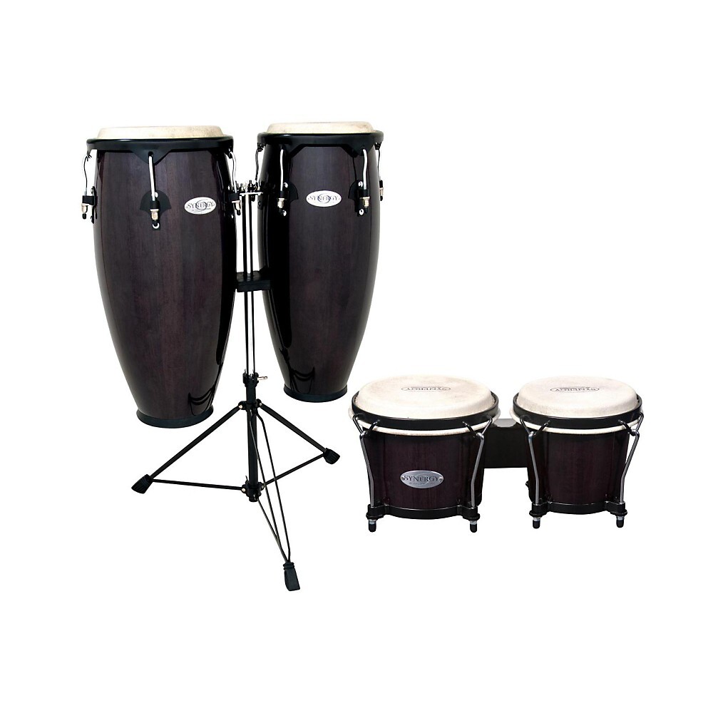 Набор Toca Synergy Conga с подставкой и Bongos Transparent Black