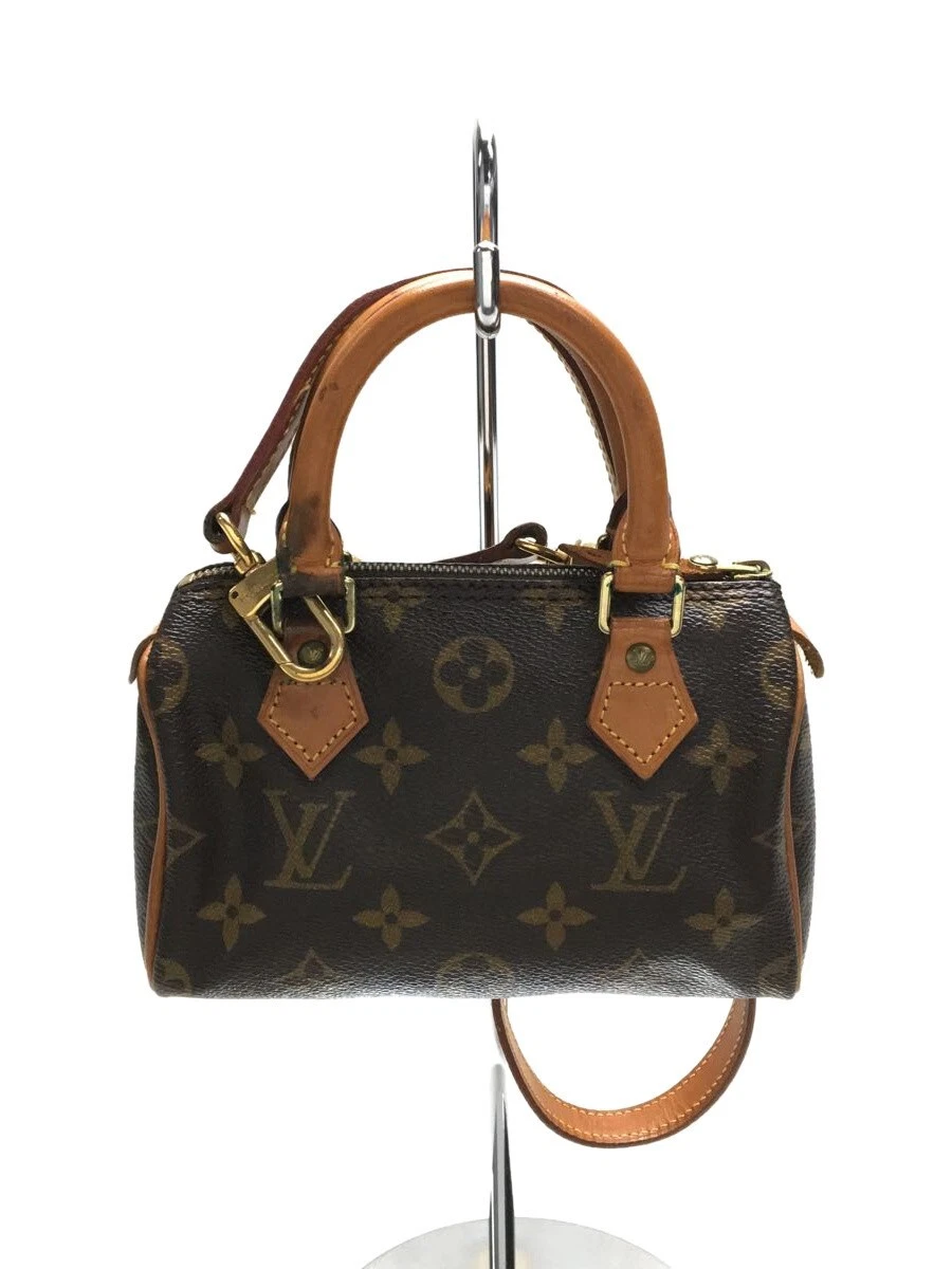 Auth LOUIS VUITTON M61252 Nano speedy Shoulder Bag Monogram PVC 