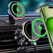 MANKIW Caricatore Auto per MagSafe 15W Caricatore Wireless Auto per iPhone