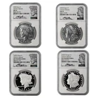 2025 Morgan & Peace 4-Coin Set NGC 70 David Ryder Signature Advance Releases