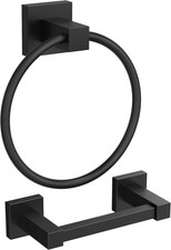 Toilet Paper Holder Wall Mount and Hand Towel Ring Set, SUS 304 Stainless Steel