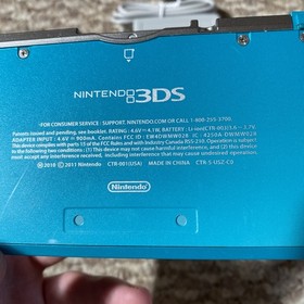 Nintendo 3DS Aqua Blue Handheld Handheld Console System CTR-001 Tested USA