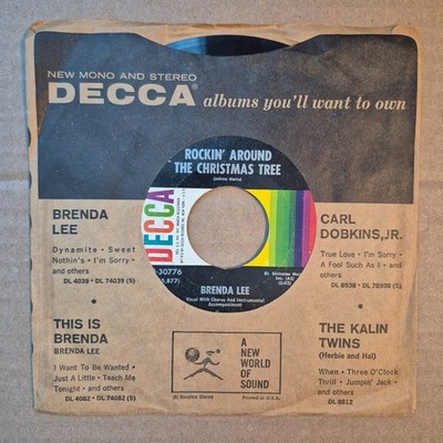 Brenda Lee ''Rockin' Around The Christmas Tree-Papa Noel'' 7''45 Decca 30776 VG+