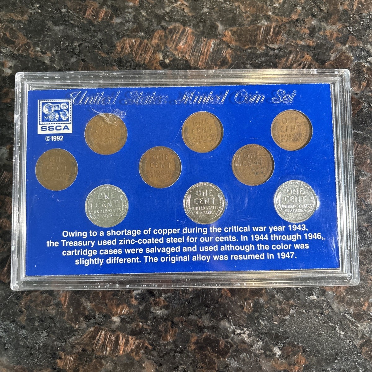 1943, 1944, 1945 World War II Lincoln Penny Series Coins - 9 Coins