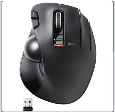 ELECOM M-XT3DRBK Wireless Trackball Mouse 6-Button with Smooth Tracking Function