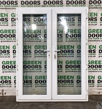 WIDE UPVC FRENCH DOORS EXTERNAL EXTERIOR DOUBLE GLAZED PLASTIC PVC WHITE