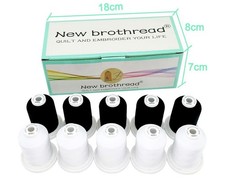 18 Options - Multi-Purpose 100 Mercerized Cotton Threads 50S/3 600M660Y Each...