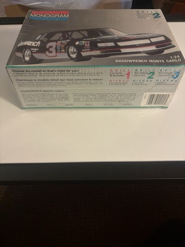 MONOGRAM 1:24 DALE EARNHARDT'S GOODWRENCH MONTE CARLO KIT #2900, SEALED 1988 VTG - Picture 2 of 6