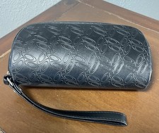 Oakley Zippered Soft Leather Sunglass Case Black Logo Strap