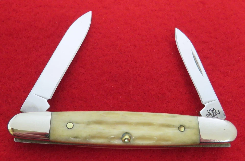 Case XX Eisenhower Knife 2009 Standard Knife Co. Natural Bone Old Style Box! NR - Image 2 of 3