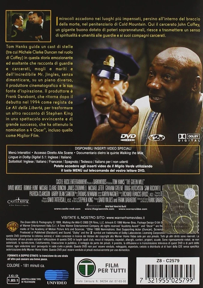 Il miglio verde (DVD) Graham Greene James Cromwell Doug Hutchison (UK IMPORT) Foto 2 de 2
