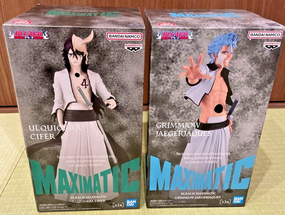 Juego de 2 figuras Japón BLEACH MAXIMATIC Grimmjow Jaegerjaques & Ulquiorra Cifer
