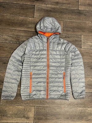 superdry premium down jacket mens gray XL
