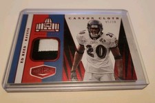 2020 Plates and Patches Ed Reed CANTON CLOTH #ed 10 - 2 Color RED 