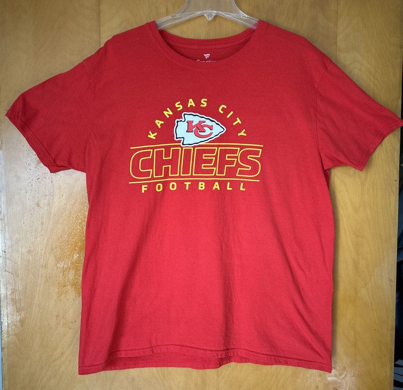 Fanatics NFL Kansas City Chiefs  Red 100% cotton T-Shirt Sz xl Football AFL 