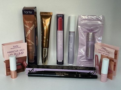 Tarte Lot: Double Take,Sculpt Tape, Lip Vinyl, Lip Balm, Lip Plump & Mascara New