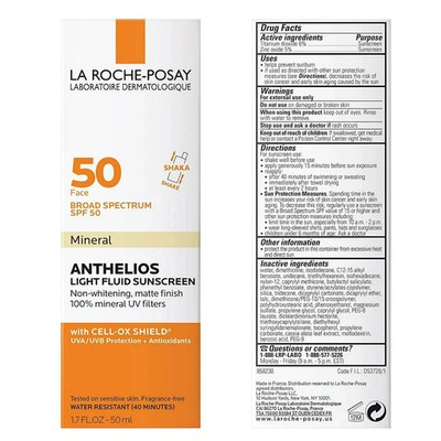 La Roche-Posay Anthelios Mineral Ultra Light Sunscreen Fluid - SPF 50 Exp 04/26