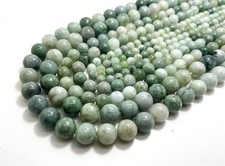 Natural Burma Jade Round Beads Genuine Green Jadeite Burmese Jade Gemstone PG30B