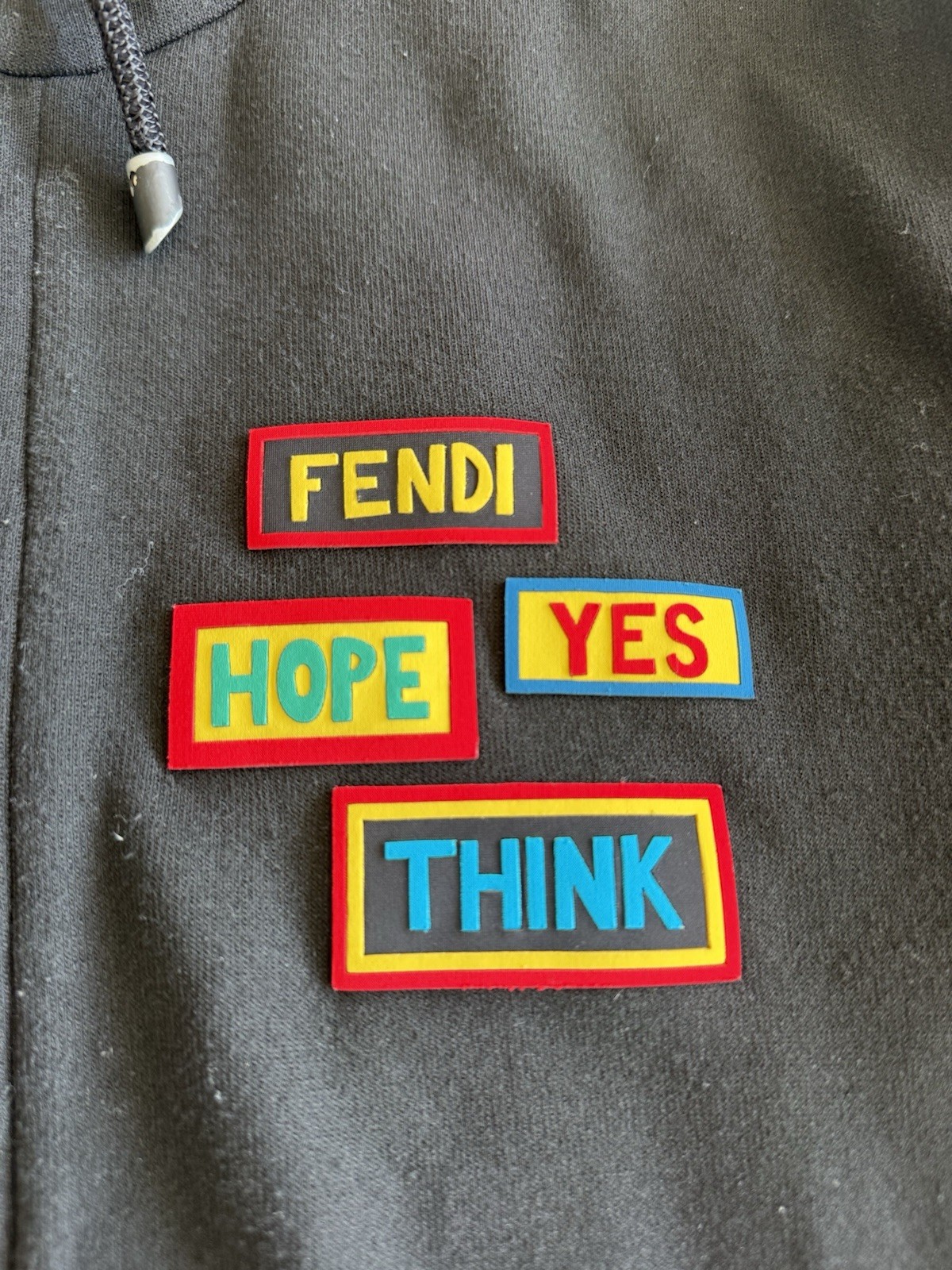 Fendi Authentic Hope Yes Think Zip Patch Hoodie S… - image 2