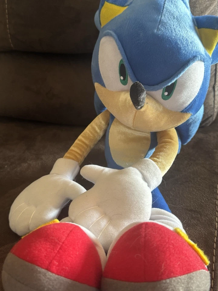 Juguete de peluche SEGA Sonic the Hedgehog XL extra grande Jumbo ~24 pulgadas *RARO* Foto 2 de 4