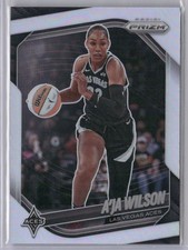 A’ja Wilson 2025 Panini Prizm WNBA Silver Prizm #76 Las Vegas Aces