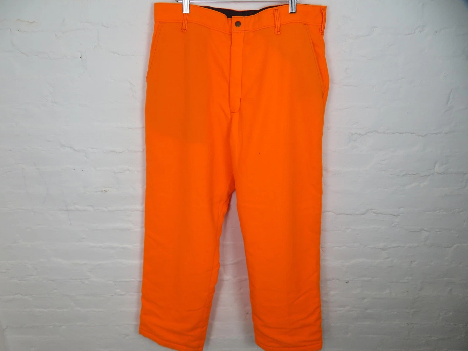 Vintage Cabelas Hunting Pants Mens 38 Blaze Orange Gore-Tex Thinsulate Made USA
