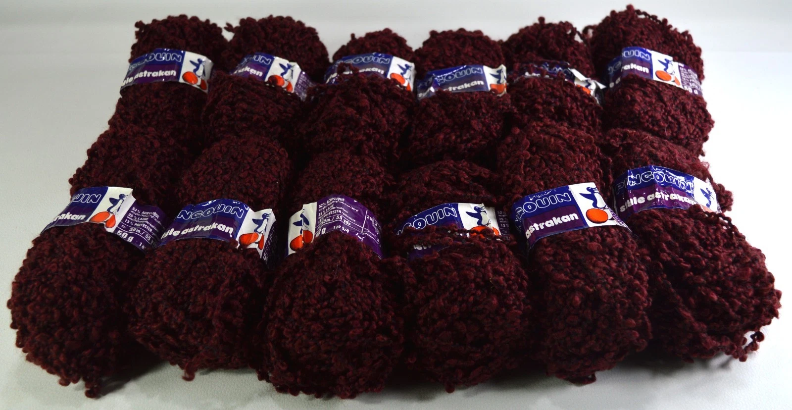 Pingouin Astrakan Luxury Yarn Lot of 12 Vintage RARE HTF 55 yards image 1