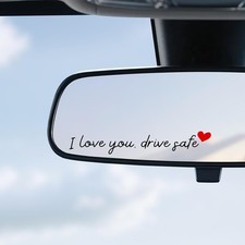 Car Decal Set - Vinyl Rearview Mirror Stickers for Safe Driving Decor