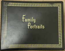 Vtg Professional Portrait 8x10 black Family Portraits Album 16 photos 15 blank P