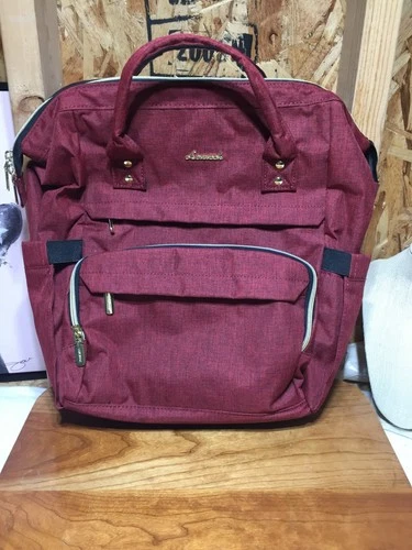 NWOT Lovevook Laptop Backpack Burgundy Wine Red Adjustable Straps Zip Top