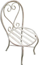 Portafiori Ferro Battuto Bianco Sedia