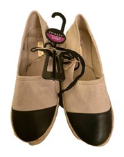 Primark women's Espadrilles. Size 5. Nude & black. BNWT