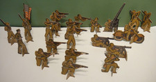 Lot of 22 Built Rite / Warren Paper Products Cardboard US Army Soldiers w Stands