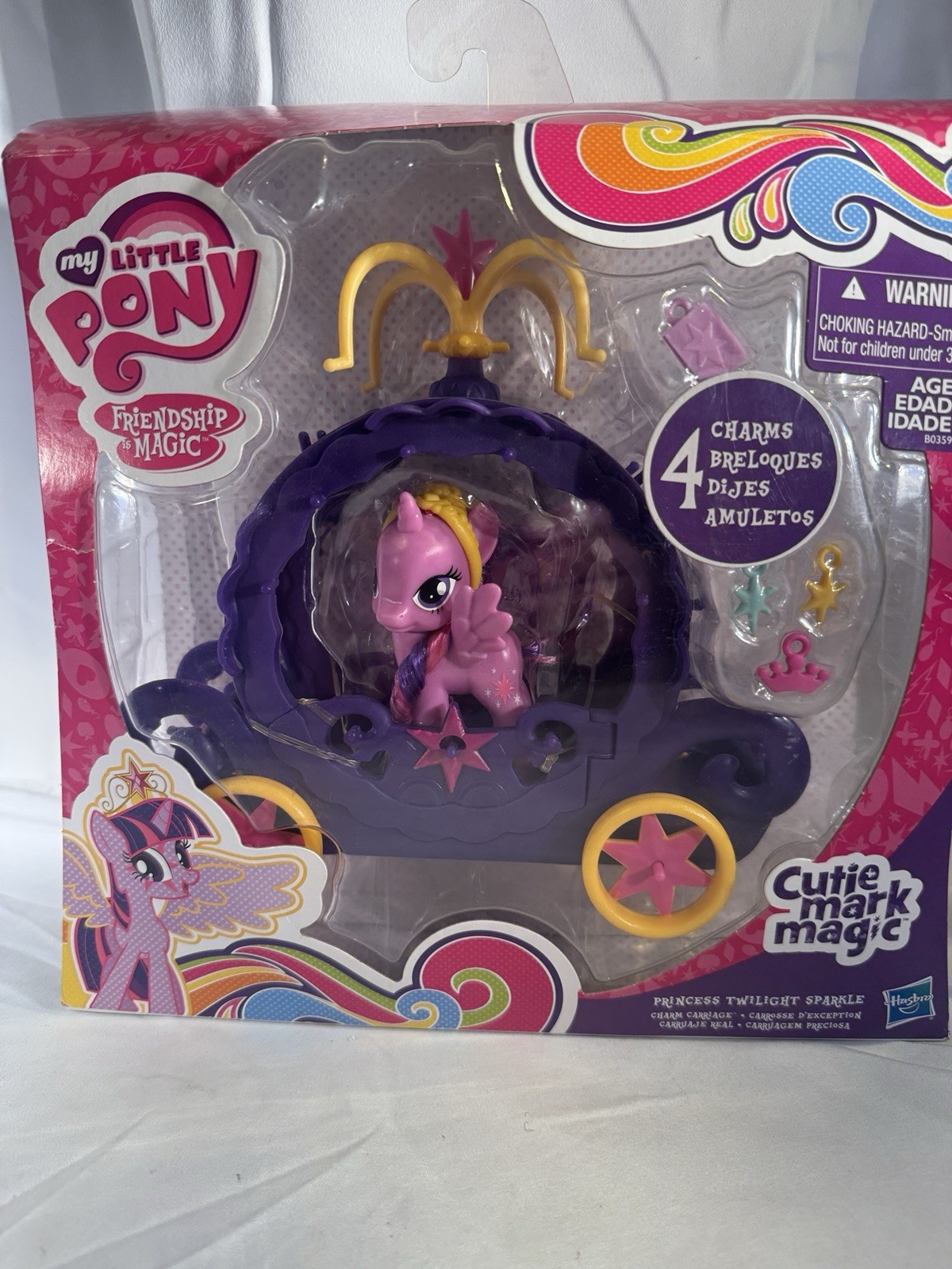 2014 Hasbro My Little Pony Charm Carriage Princess Twilight Sparkle New Sealed