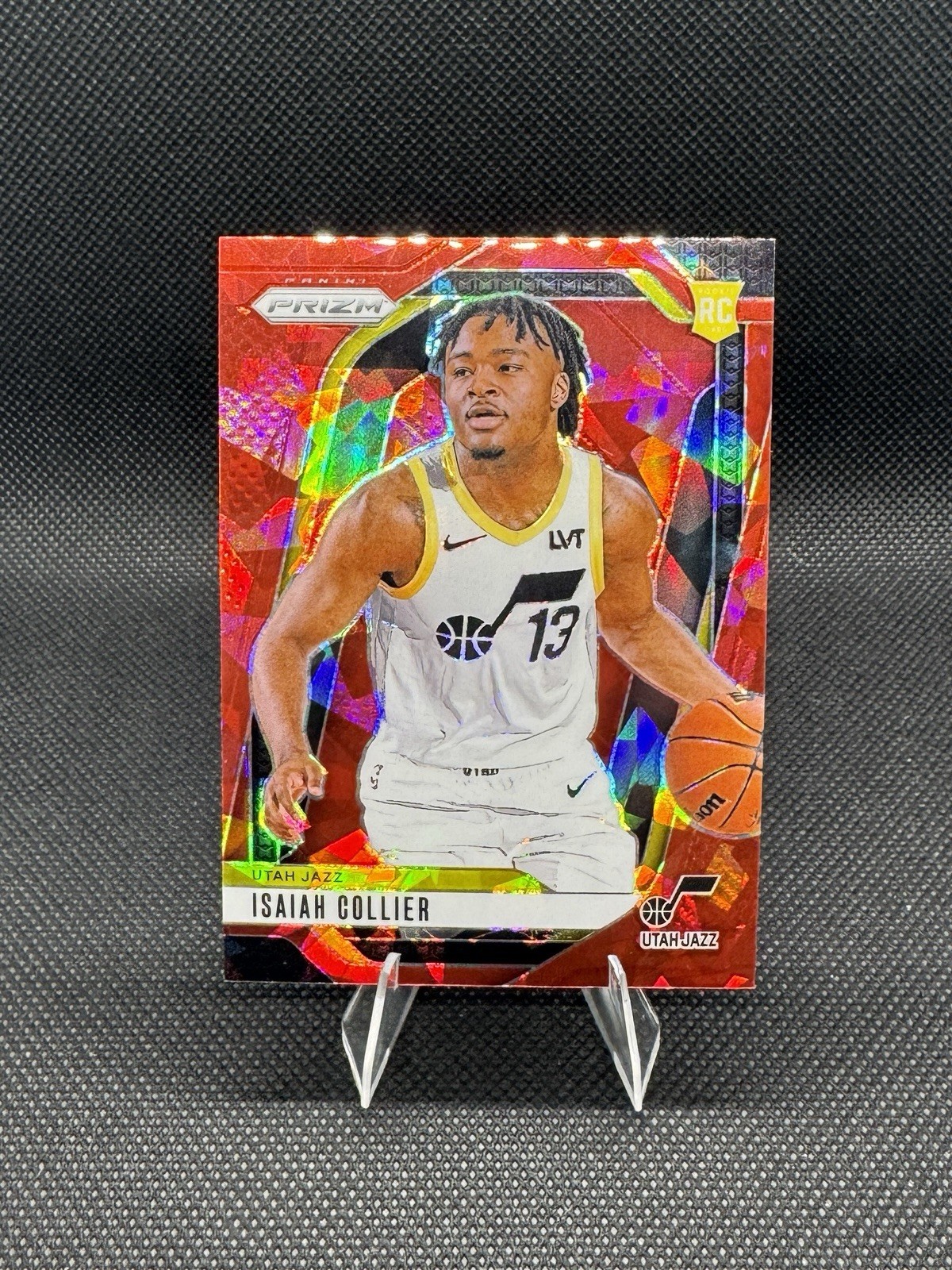2024-25 Panini Prizm - Isaiah Collier #227 Red Ice Prizm (RC)