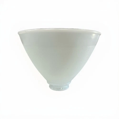 Vintage White Corning Milk Glass 8”x6” Waffle Torchere Lamp Replacement Shade