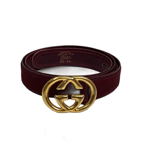 Used GUCCI◆Belt/Leather/BRD/Ladies