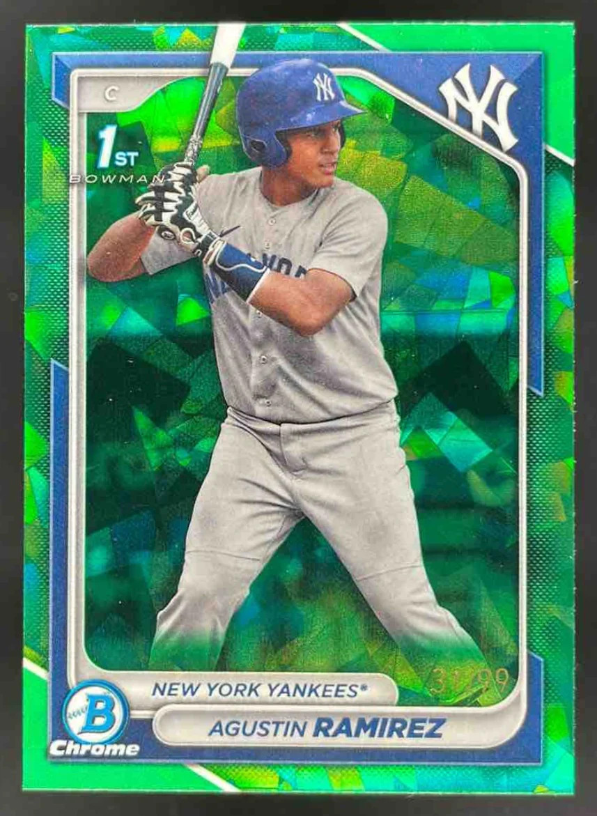 2024 Bowman Sapphire Chrome Green Sapphire #BCP-85 Agustin Ramirez RC /99