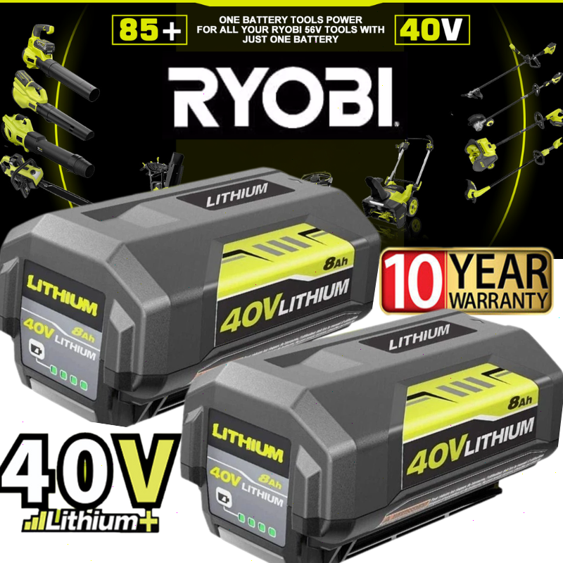 Ryobi 40V 6000mAh Lithium-Ion Replacement Battery for Cordless Tools