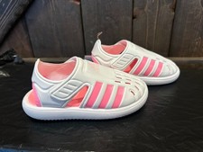 Adidas Kids' Summer Closed-Toe Water Sandals in White / Pink HO6321 Size 8k
