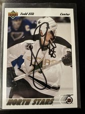 Todd Will autographed Dallas Stars 1991-92 Upper Deck hockey card (#544)