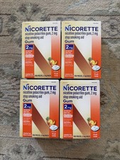 LOT OF 4 Nicorette Gum 2mg Fruit Chill 100 pack Exp 2027/09