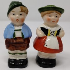 Vtg Goebel Hummel Salt Pepper Shakers Boy Girl West Germany Ceramic Figurine 3"