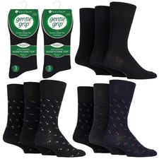 Gentle Grip Bamboo Socks Mens SockShop Loose Comfort Top Sock 6 PAIRS 