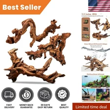 Enhance Your Fish Tank with Natural Mopani Driftwood - 3 Pieces, 7-11 Inches