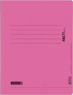 Brunnen FACT!Plus A4 File/Folder, Made of Thick Pressed Cardboard pink